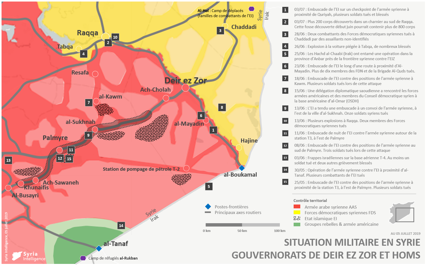 Situation Militaire Dans Les Gouvernorats De Deir Ez-Zor Et Homs Au 05 ...