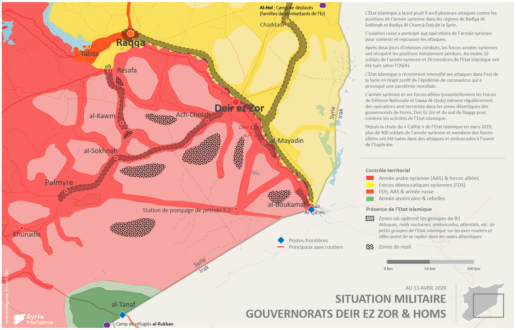 Situation Militaire Dans Les Gouvernorats De Deir Ez-Zor Et Homs Au 13 ...